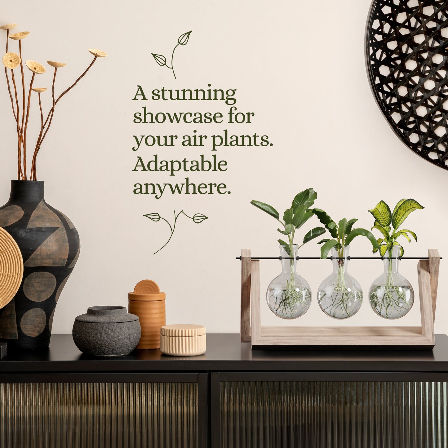 Planters' Choice Light Up Bamboo Air Planter