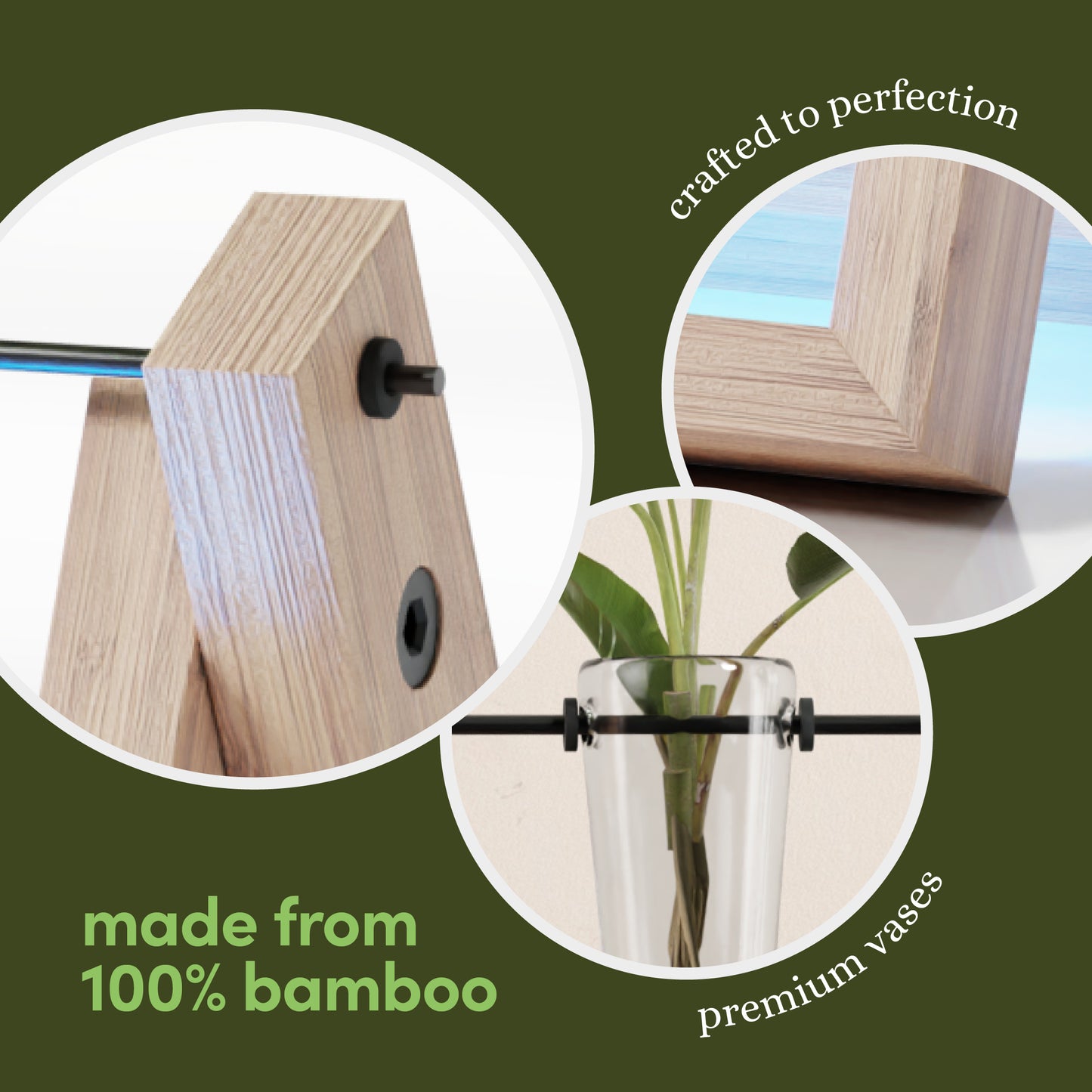 Planters' Choice Light Up Bamboo Air Planter