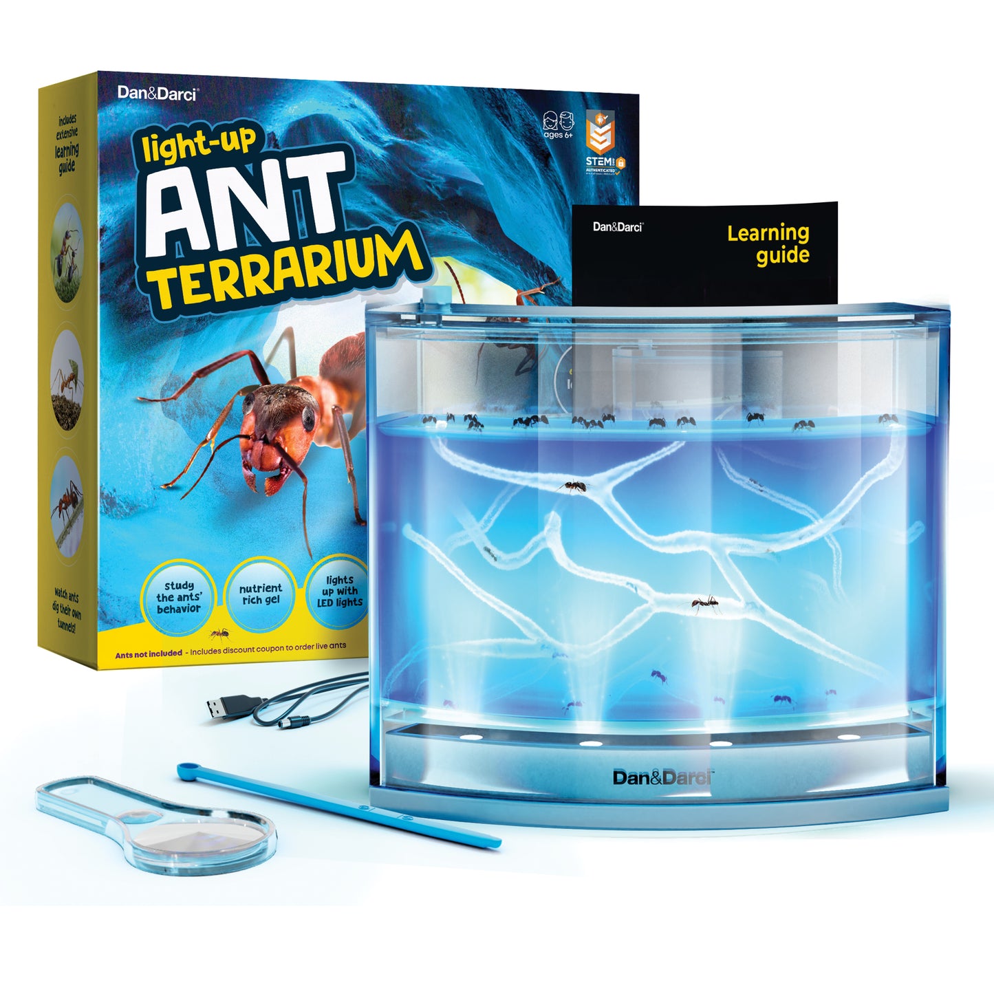 Dan&Darci Light-up Ant Terrarium - Includes Discount Ant Coupon