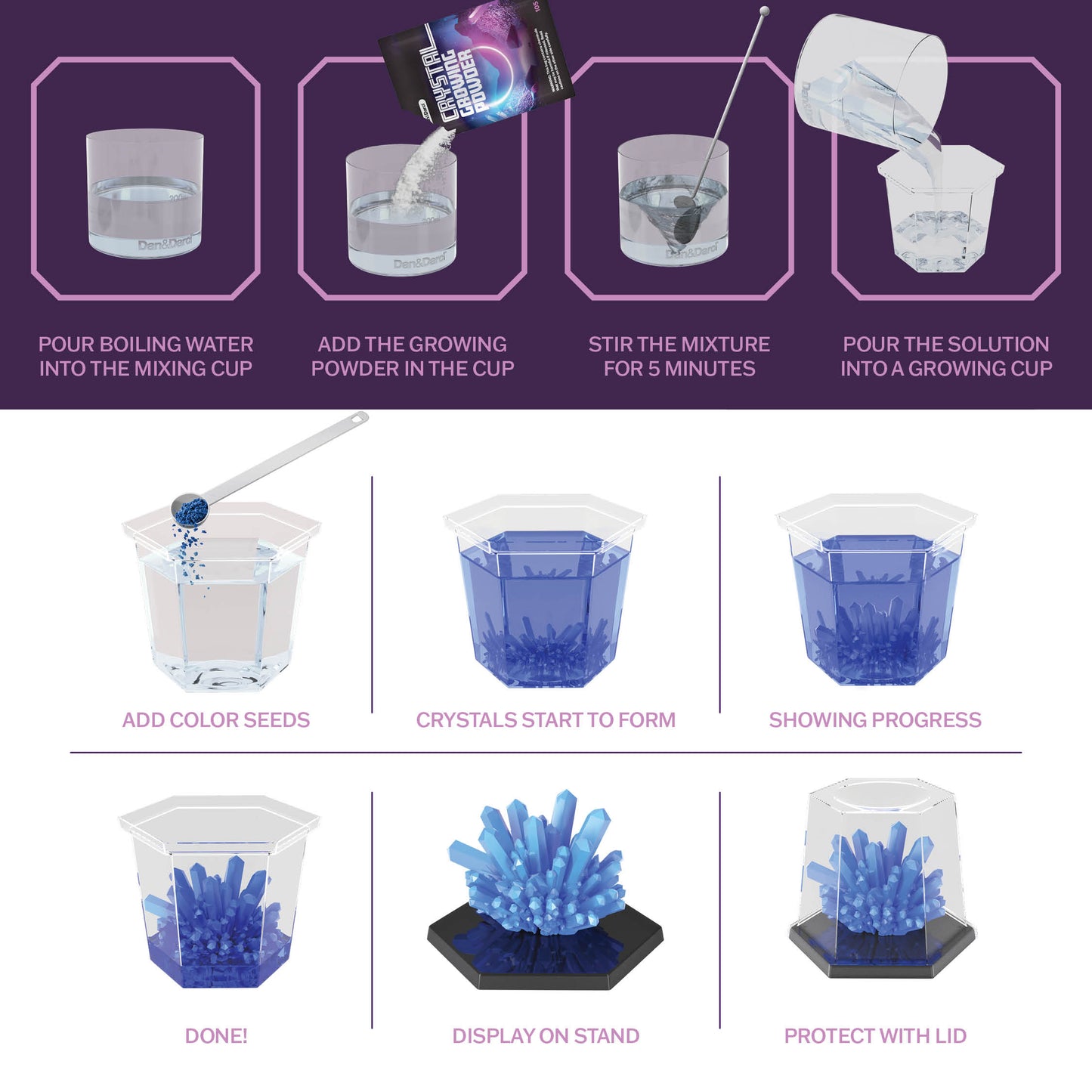 Dan&Darci Crystal Growing Science Experiment