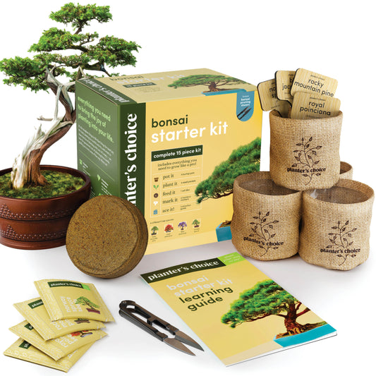 Planter's Choice Bonsai Starter Kit - 15 Piece Kit