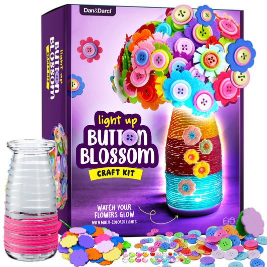 Dan&Darci Light Up Button Flower Craft Kit