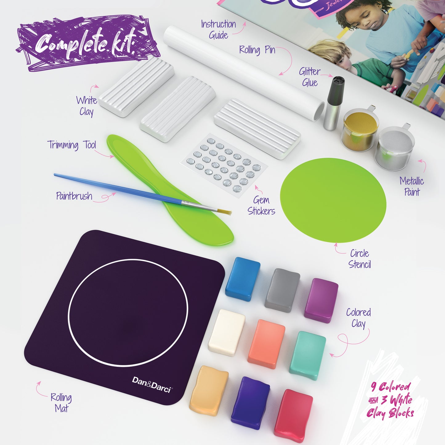 Dan&Darci Craft 'n Clay Jewelry Dish Making Kit