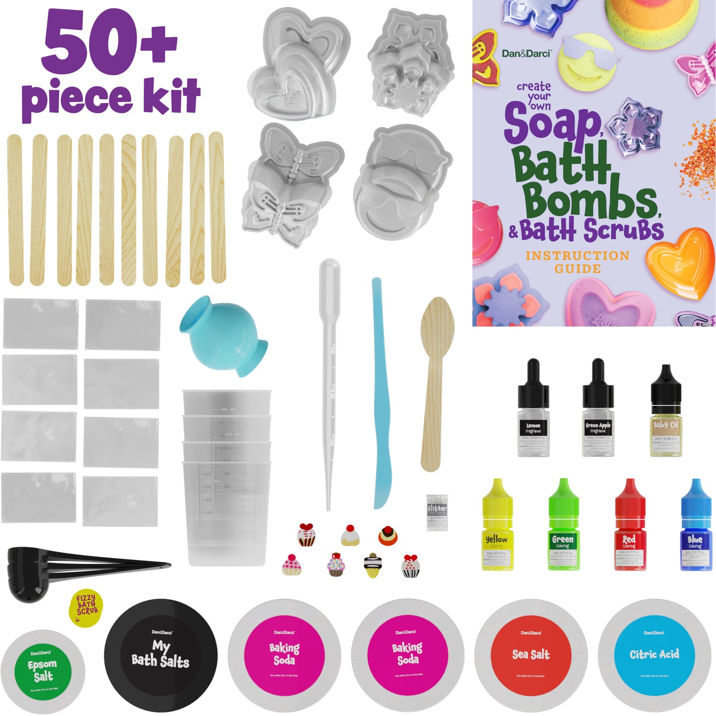 Dan&Darci Soap & Bath Bomb Making Kit - 3 In 1 Spa Science Kit