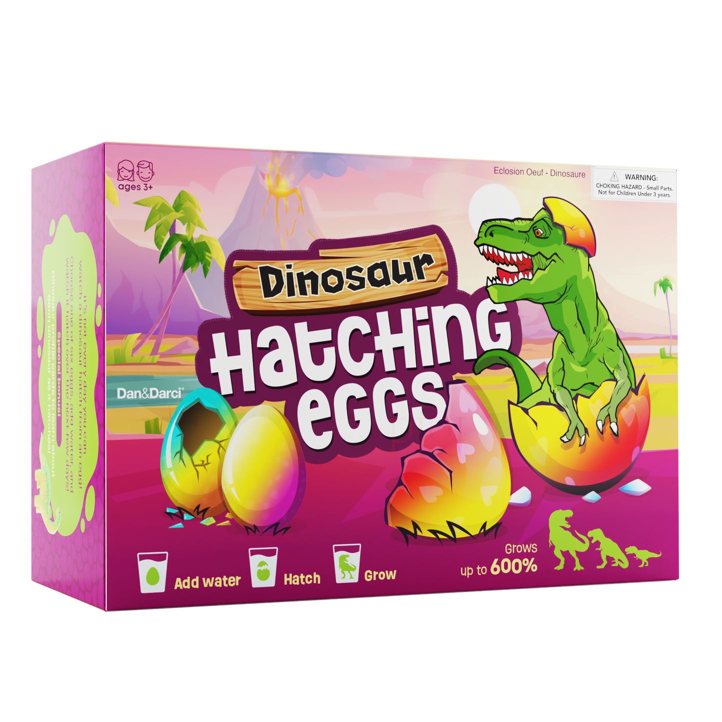 Dan&Darci Dinosaur Hatching Surprise Eggs - 6 Pack, Grows 600%