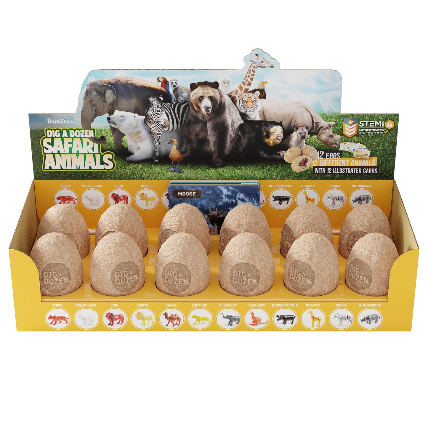 Dan&Darci Dig a Dozen Safari Animals Eggs Kit