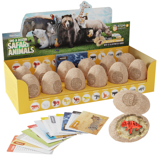 Dan&Darci Dig a Dozen Safari Animals Eggs Kit