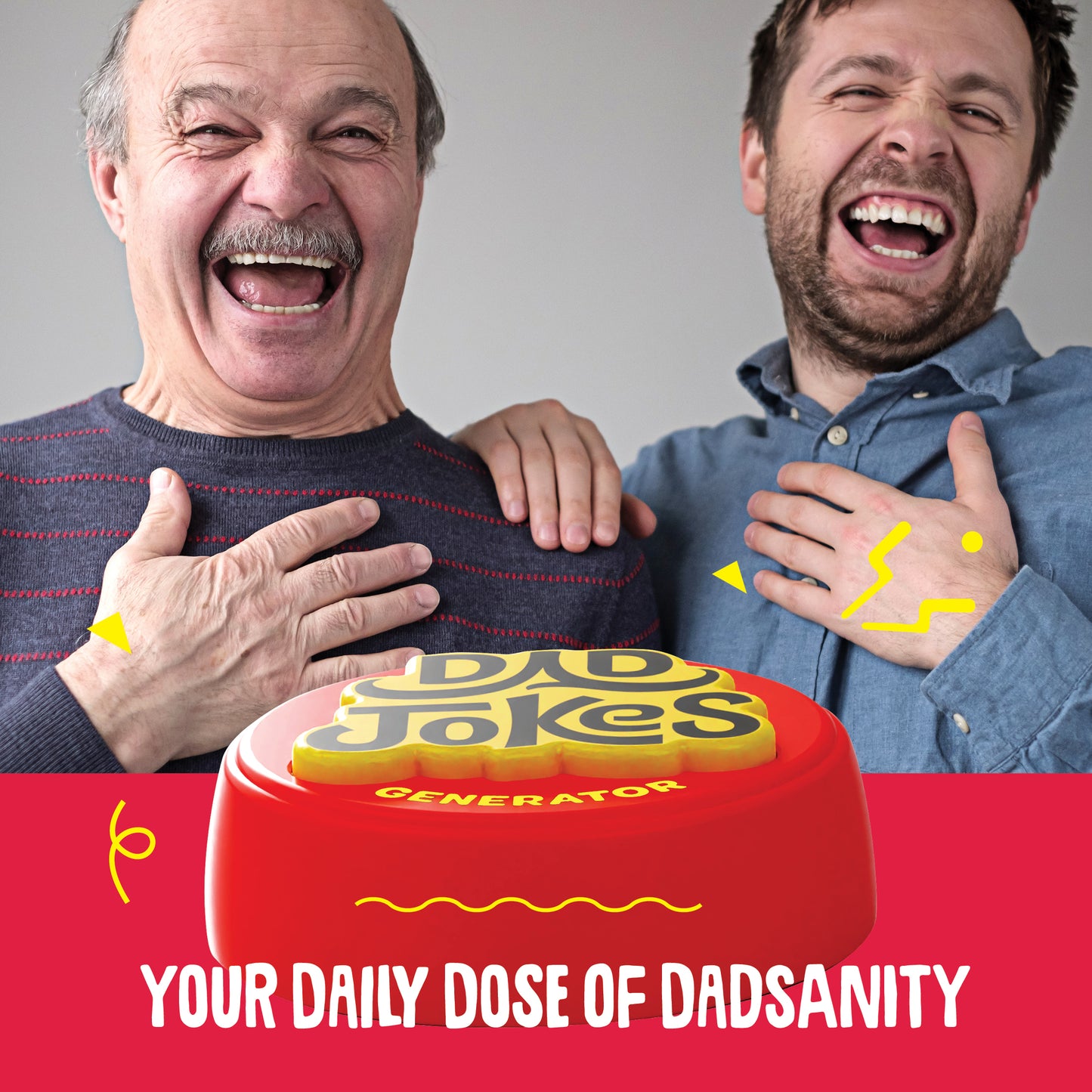 Knucklhead Dad Joke Button - Features 50+ Funny Dad Jokes