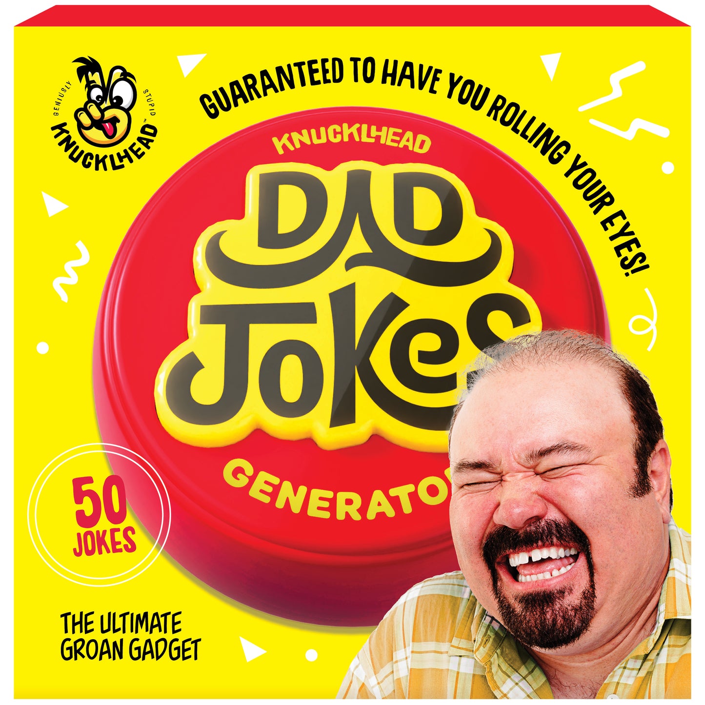Knucklhead Dad Joke Button - Features 50+ Funny Dad Jokes