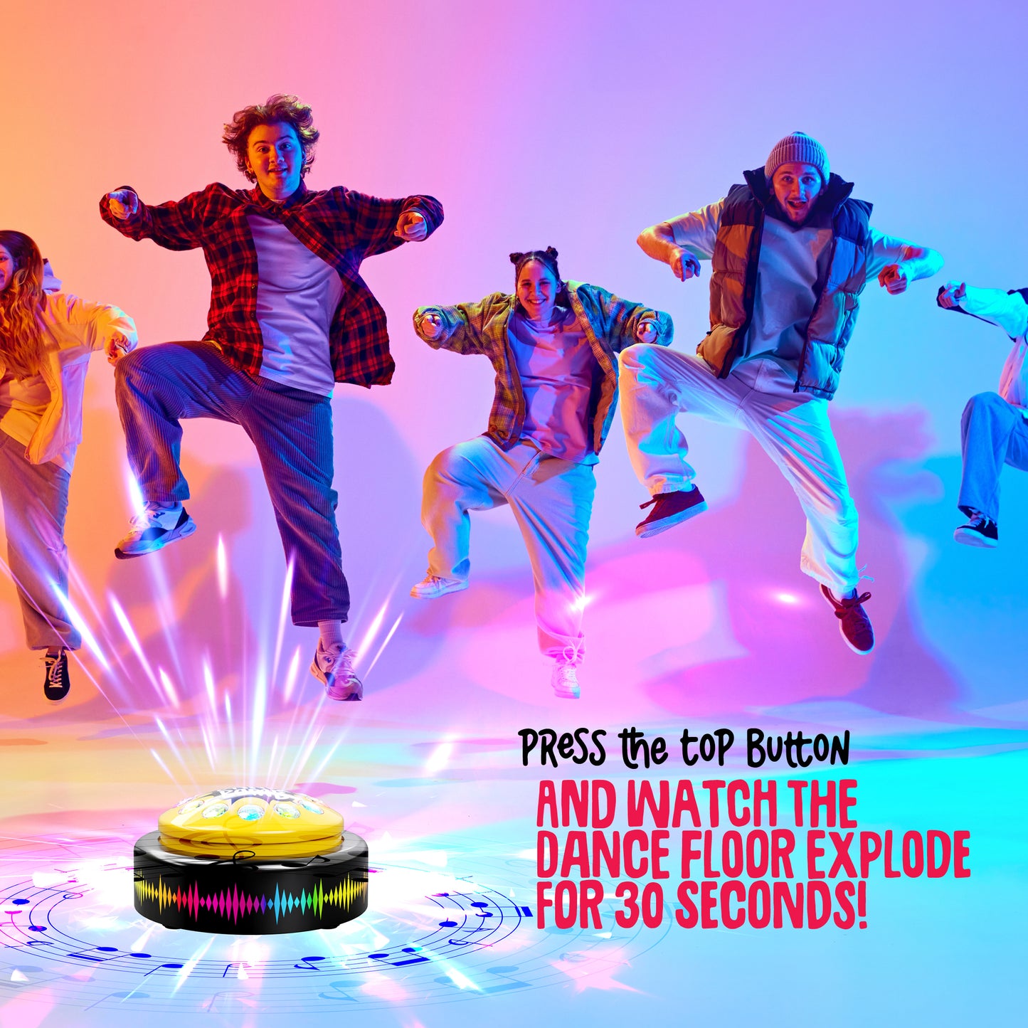 Knucklhead Dance Bomb Party Button - 30 Seconds