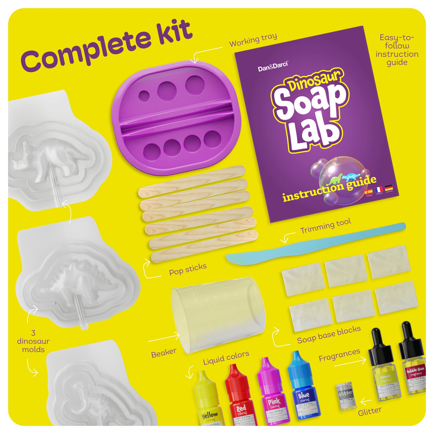 Dan&Darci DIY Dino Soap Making Kit