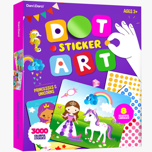 Dan&Darci Dot Stickers Art Kit - Princesses & Unicorns