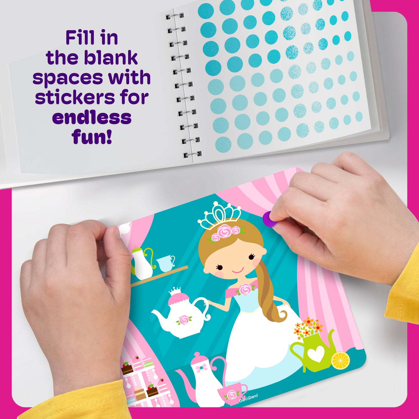 Dan&Darci Dot Stickers Art Kit - Princesses & Unicorns