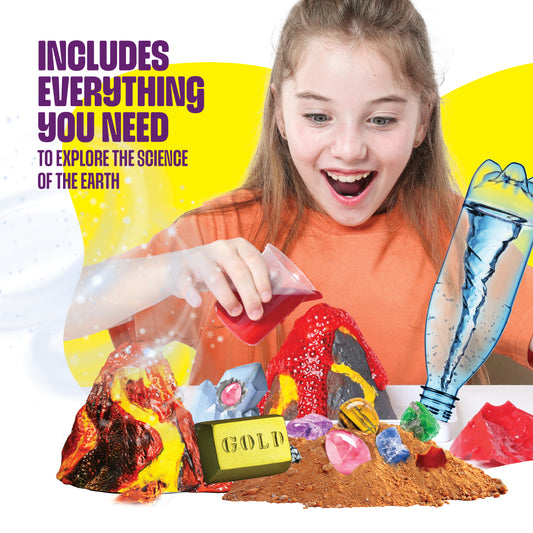 Dan&Darci Earth Science Activity Kit - Erupt a Volcano, Stimulate a Tornado, 10+ Experiments