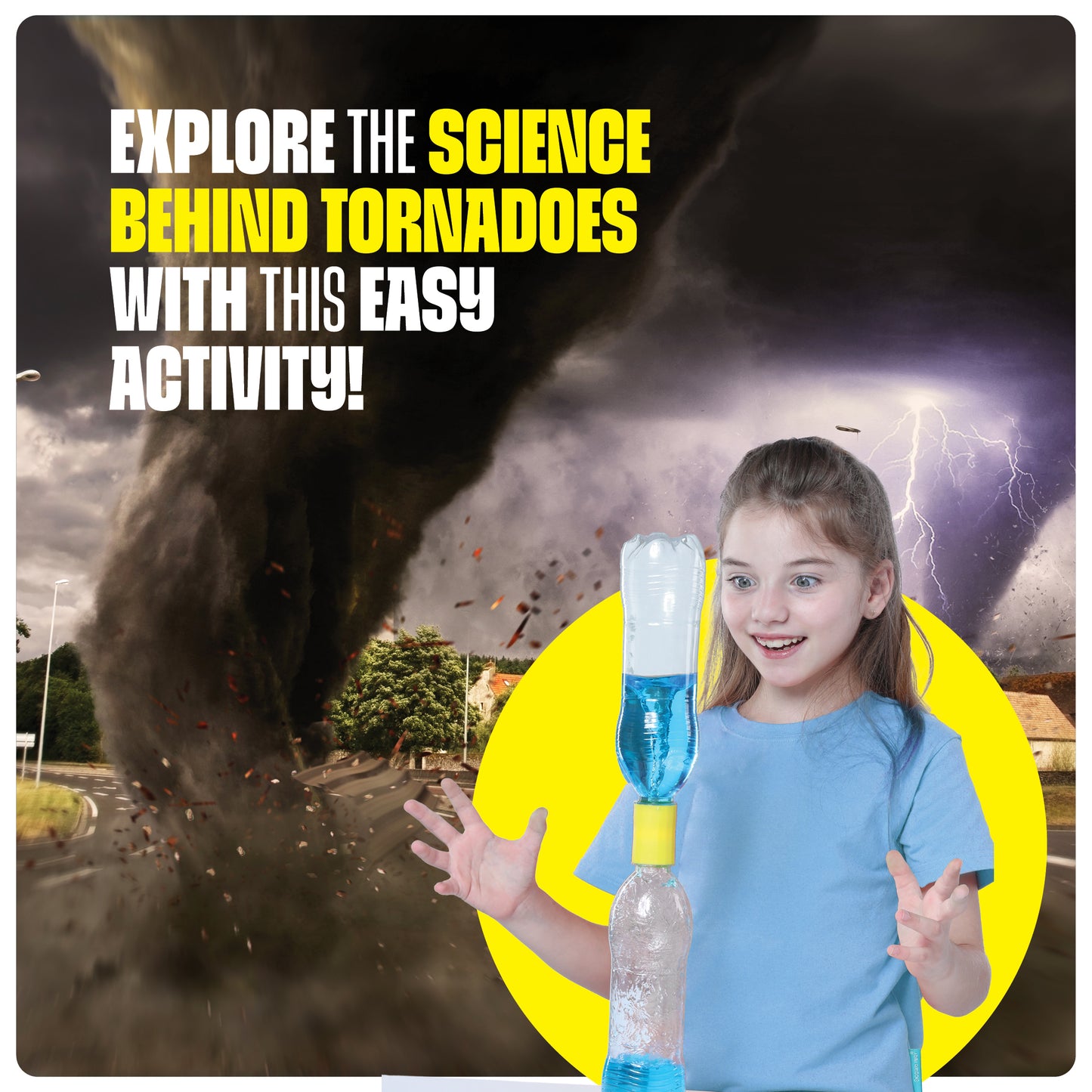 Dan&Darci Earth Science Activity Kit - Erupt a Volcano, Stimulate a Tornado, 10+ Experiments