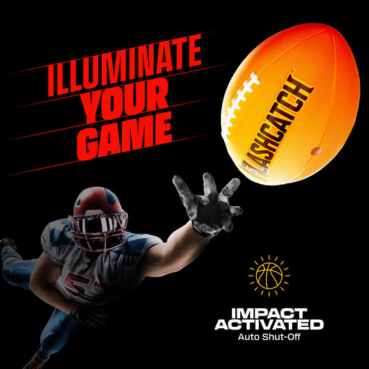 FlashCatch Light up Youth Football - Official Size 3, Impact Activated, Auto Shut-Off