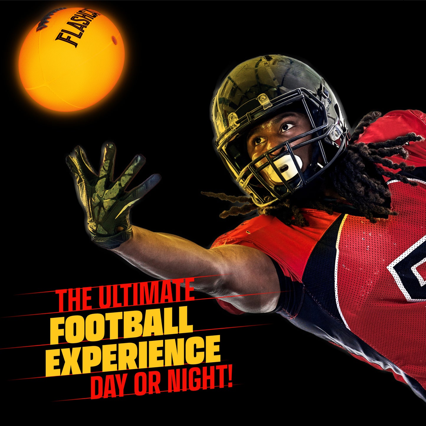 FlashCatch Light up Youth Football - Official Size 3, Impact Activated, Auto Shut-Off