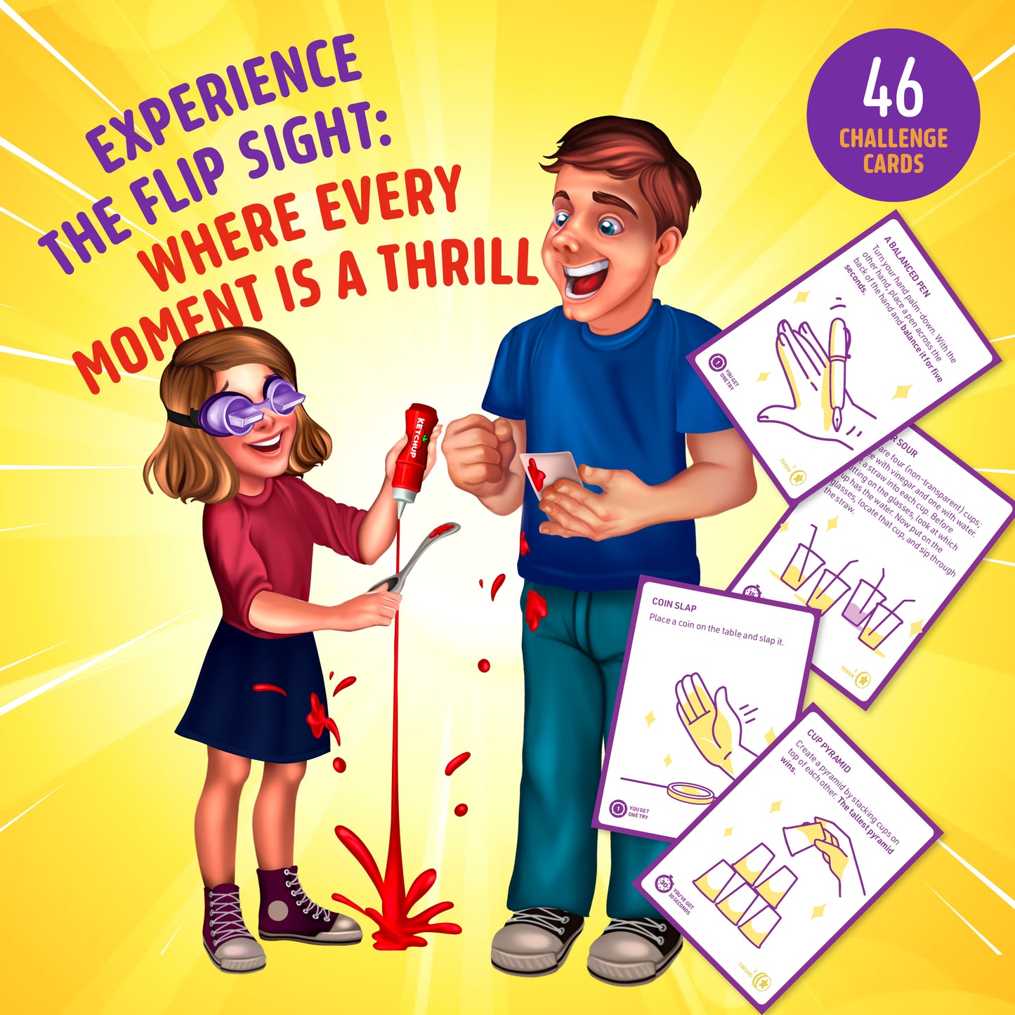 Dan&Darci FlipSight Upside Down Goggles Challenge Family Game