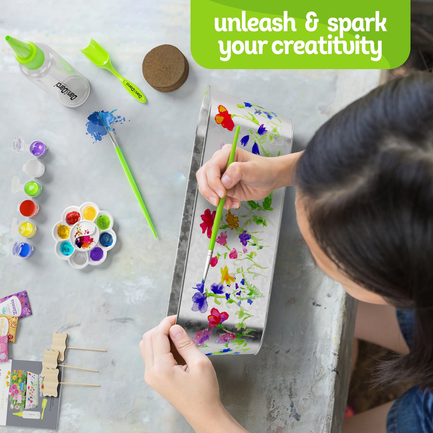 Dan&Darci Paint & Plant Flower Growing Kit for Kids