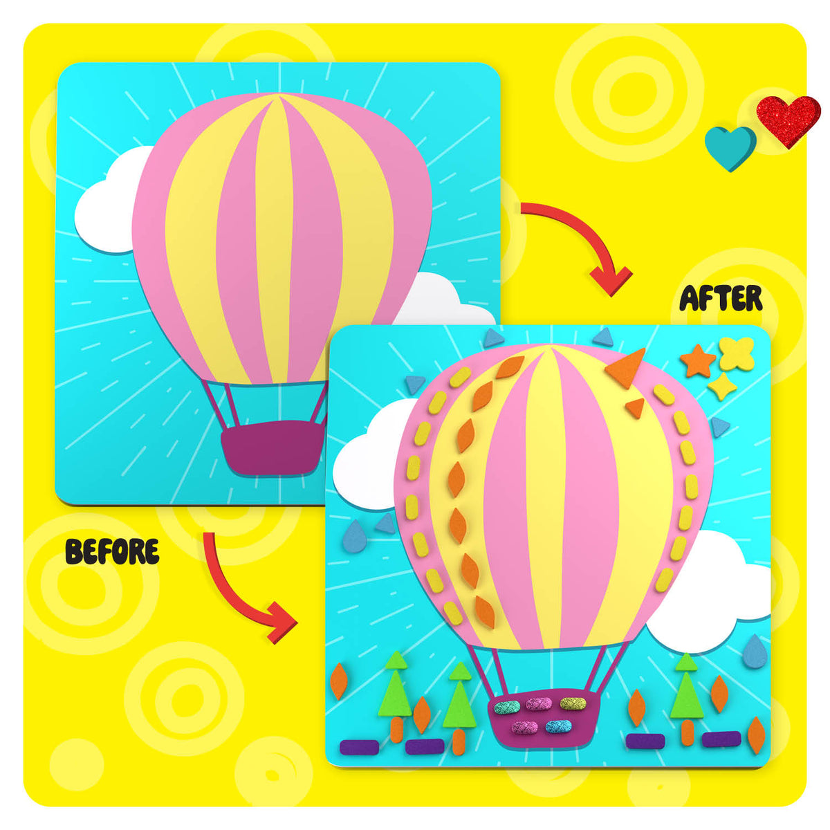 Foam Sticker Art Craft for Kids - Toddler Arts & Craft - Mess Free Activity
