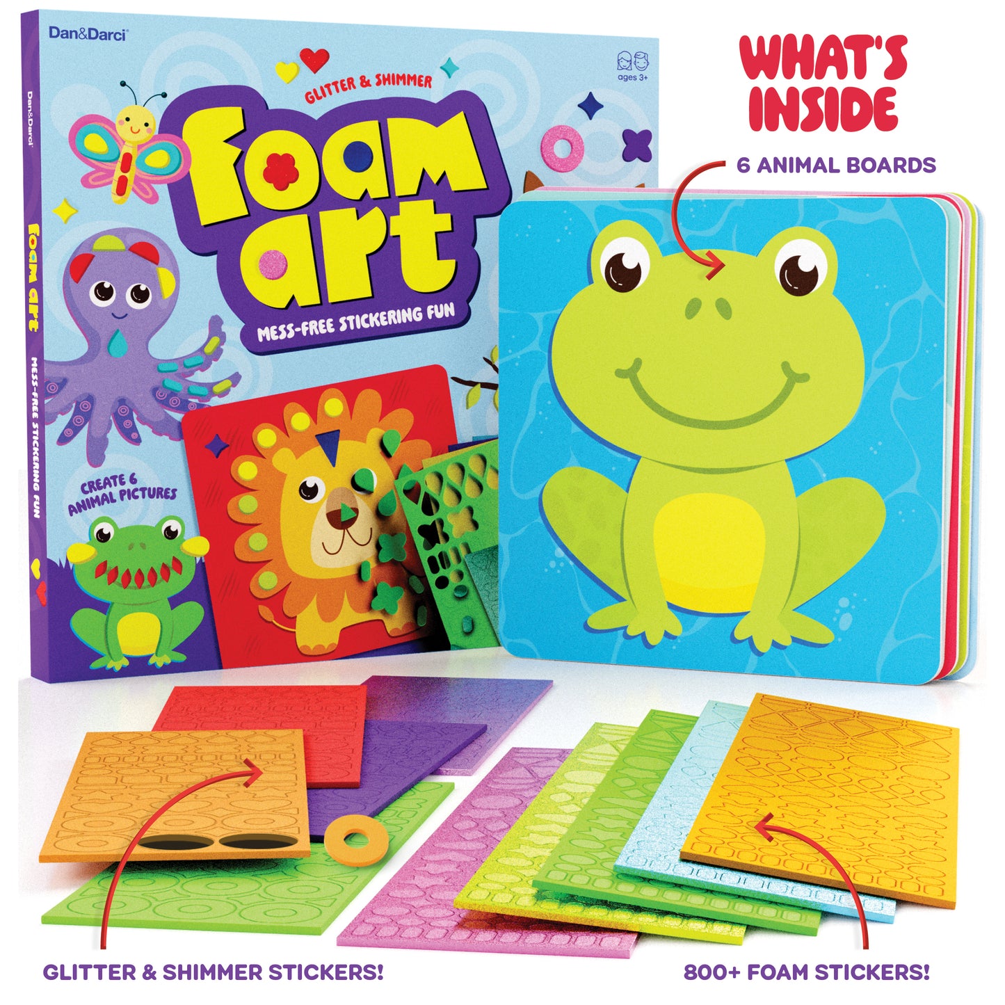Dan&Darci Foam Sticker Art Craft Kit - Mess-Free Fun