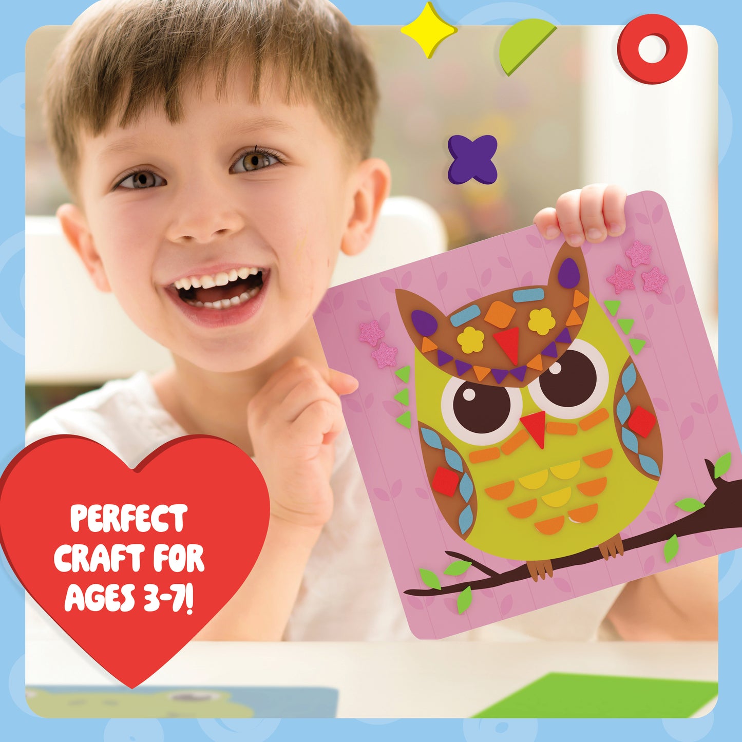 Dan&Darci Foam Sticker Art Craft Kit - Mess-Free Fun