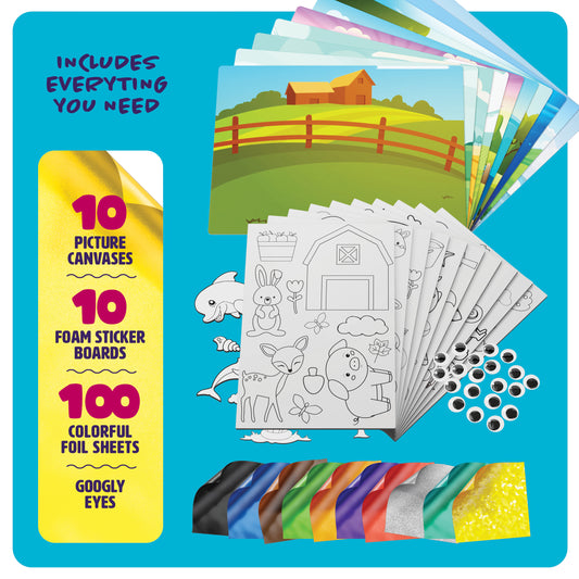 Dan&Darci Make Your Own Foil Art Kit - Animals