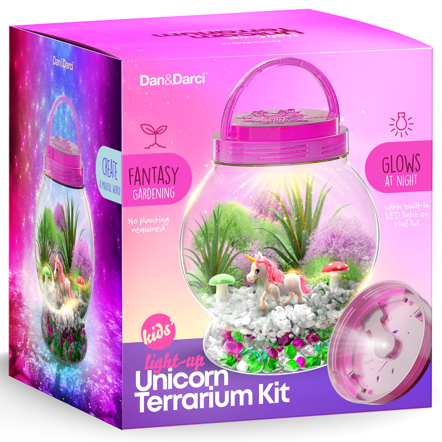 Dan&Darci Light Up Unicorn Terrarium Kit