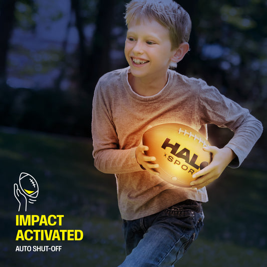 Halo Sport Rechargeable Light up Football - Official Size 6, Impact Activated, Auto Shut-Off