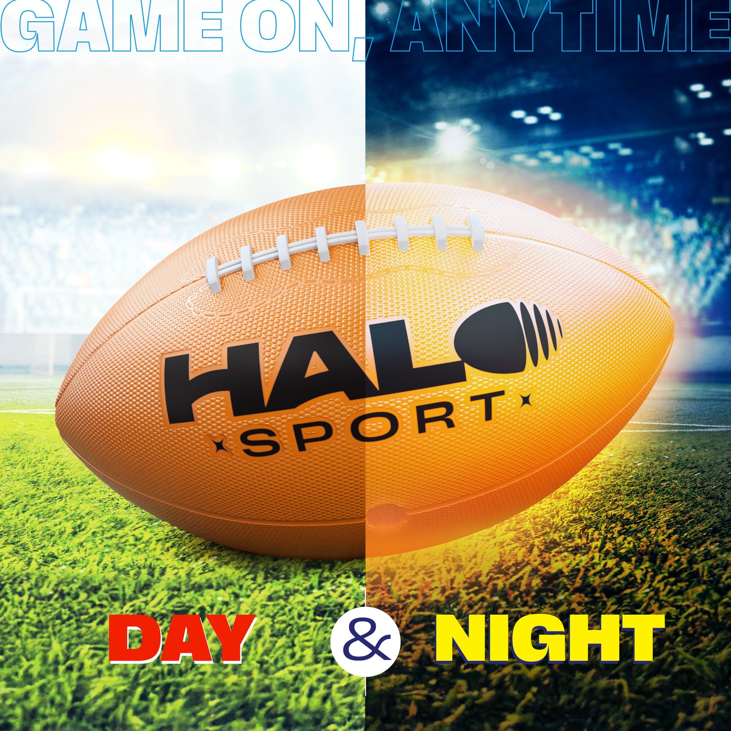 Halo Sport Rechargeable Light up Football - Official Size 6, Impact Activated, Auto Shut-Off