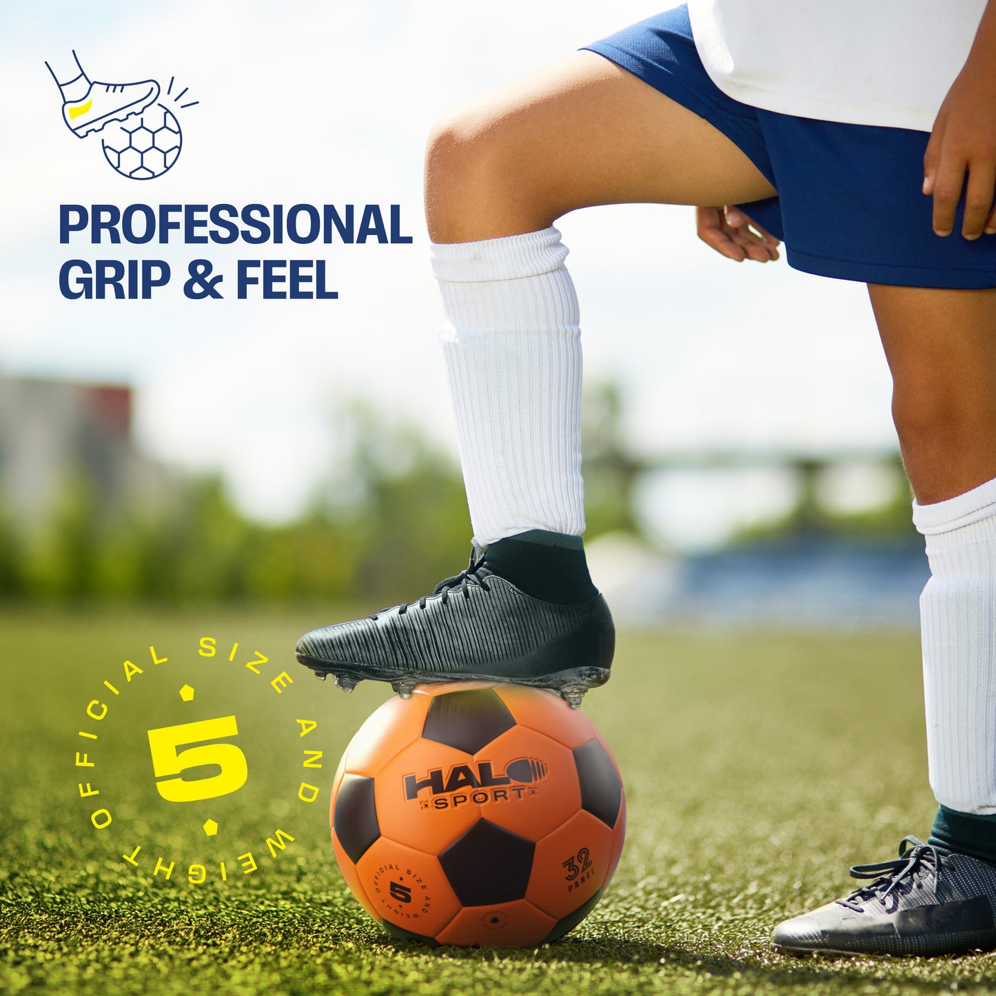 Halo Sport Rechargeable Light up Soccer Ball - Official Size 5