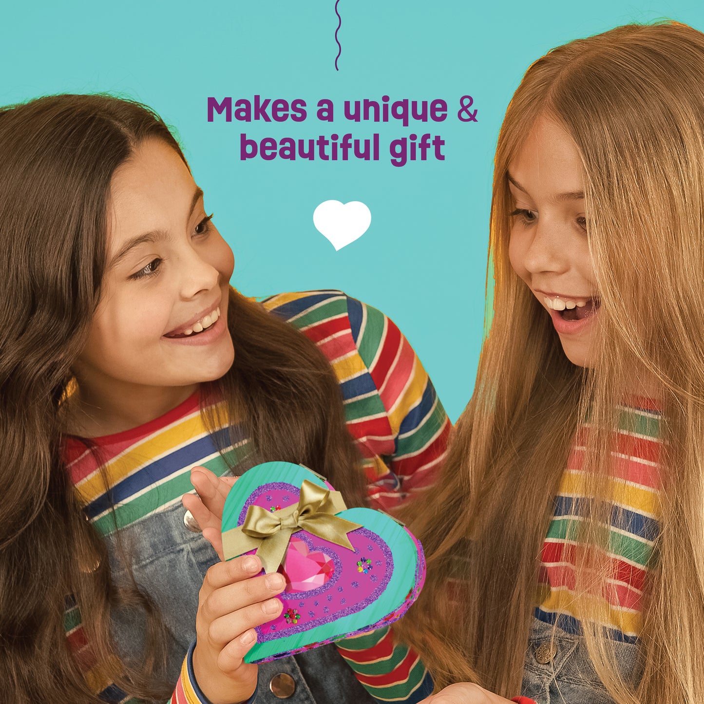 Pretty Me Decorate Your Own Wooden Heart Treasure Box for Kids
