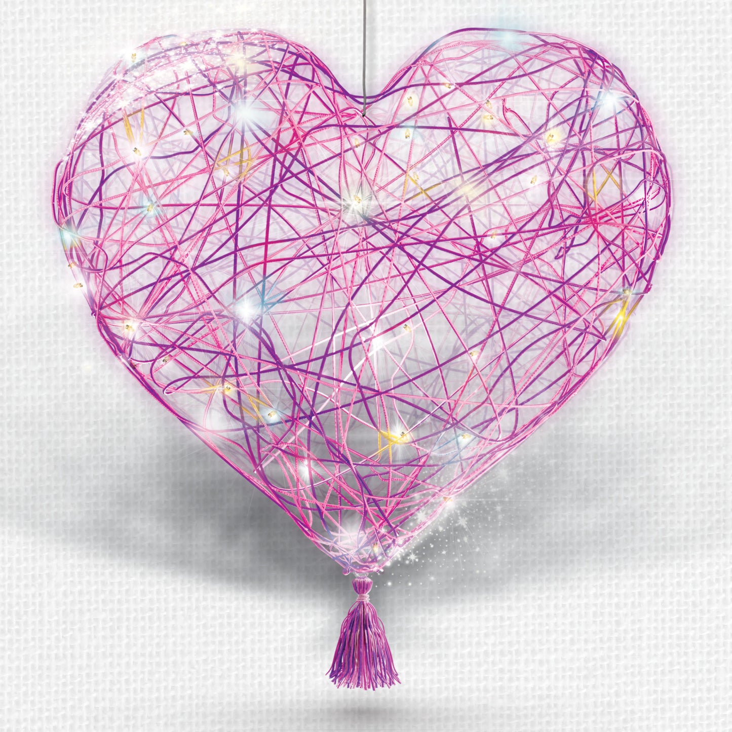 Dan&Darci 3D String Art Kit for Kids - Light up Heart Lantern
