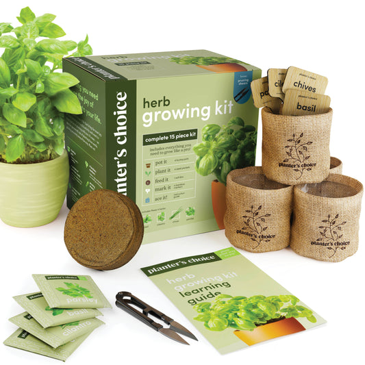 Planter's Choice Herb Growing Kit - 15 Piece Kit