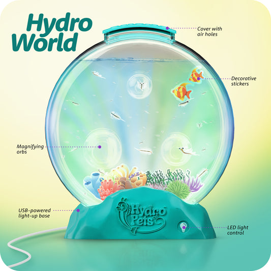 Hydro Pets Live Sea Pets Habitat Kit - Light up Tank, Science Experiment
