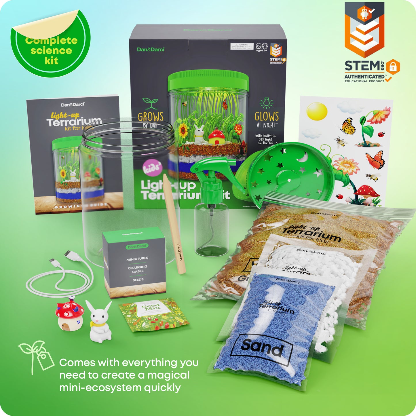 Dan&Darci Light-up Terrarium Kit for Kids