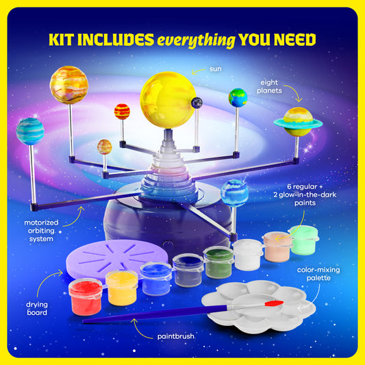 Dan&Darci 360° Orbiting Solar System - Paint & Build Model Kit