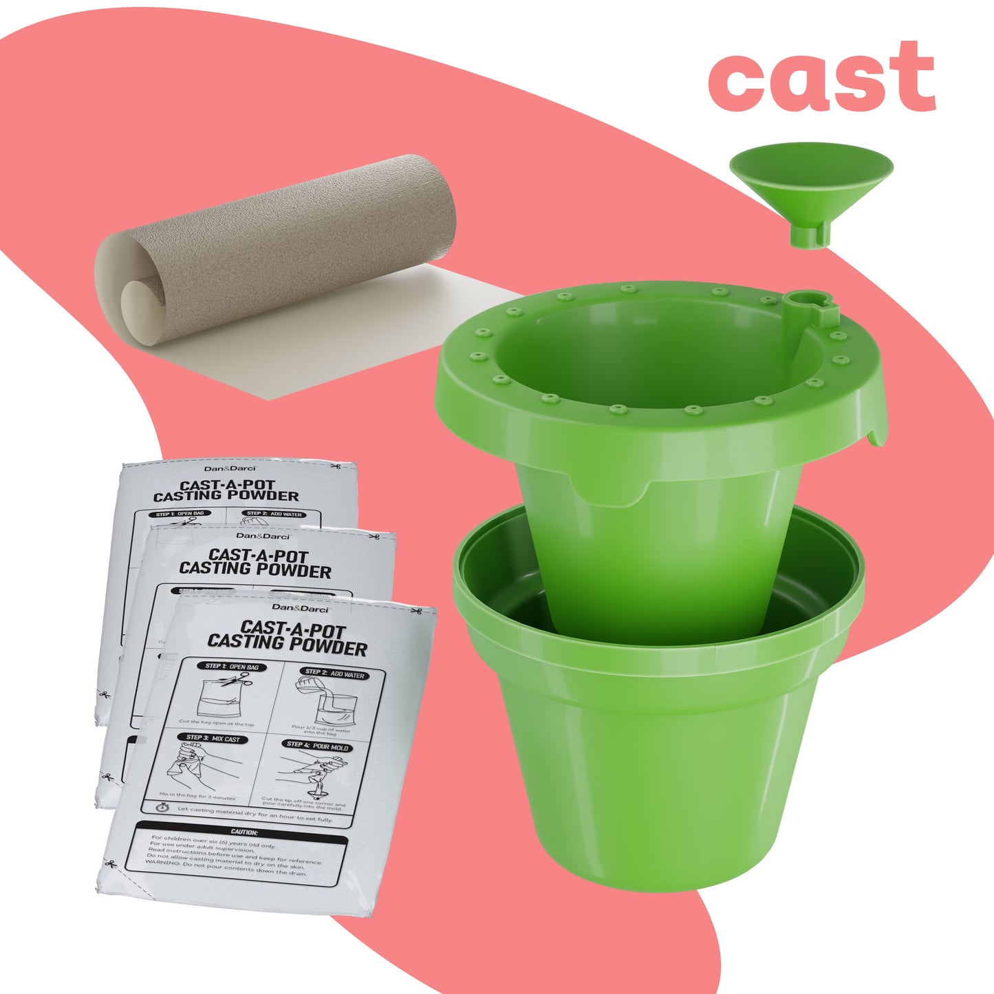 Dan&Darci Cast, Paint & Plant Kit for Kids