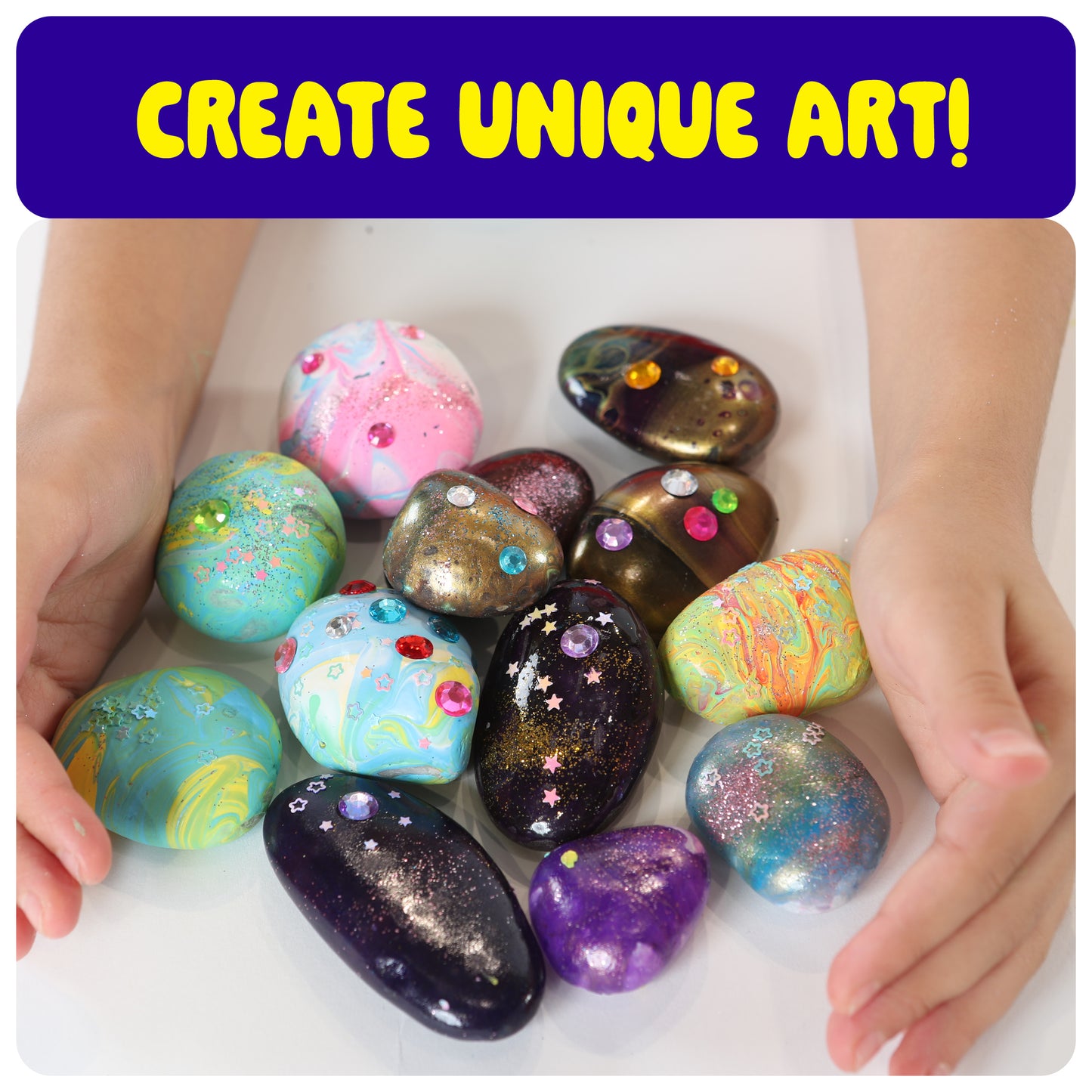 Dan&Darci Paint Pouring Rocks Craft Kit