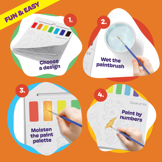 Dan&Darci Paint with Water Coloring Book For Kids