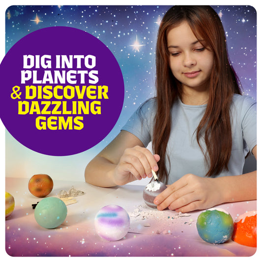 Dan&Darci Galaxy Gem Dig Kit - 9 Planets and Gems