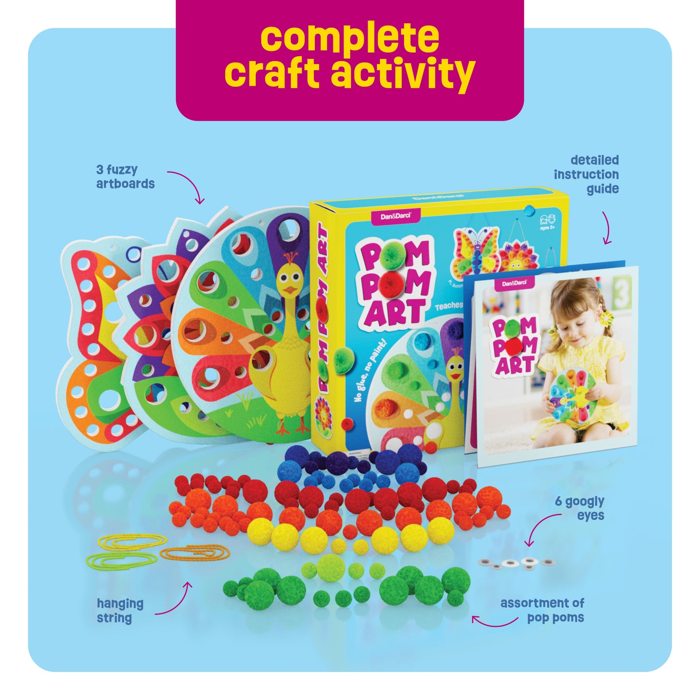 Dan&Darci Pom Pom Art - 3 Artboards Included