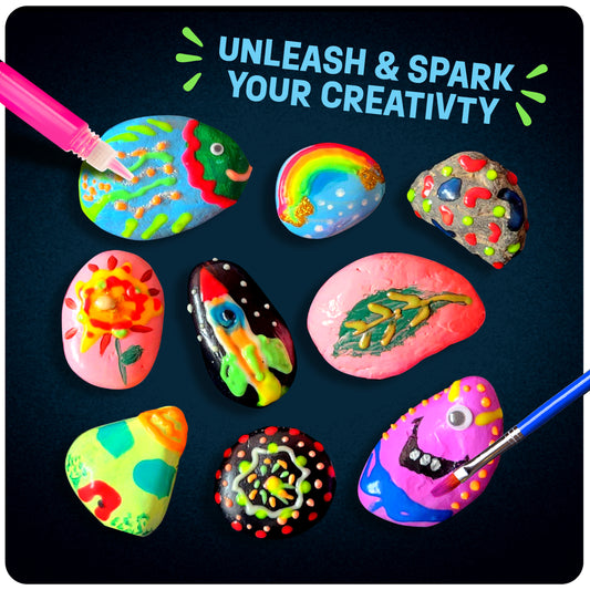 Dan&Darci Glow in the Dark Rock Painting Craft Kit