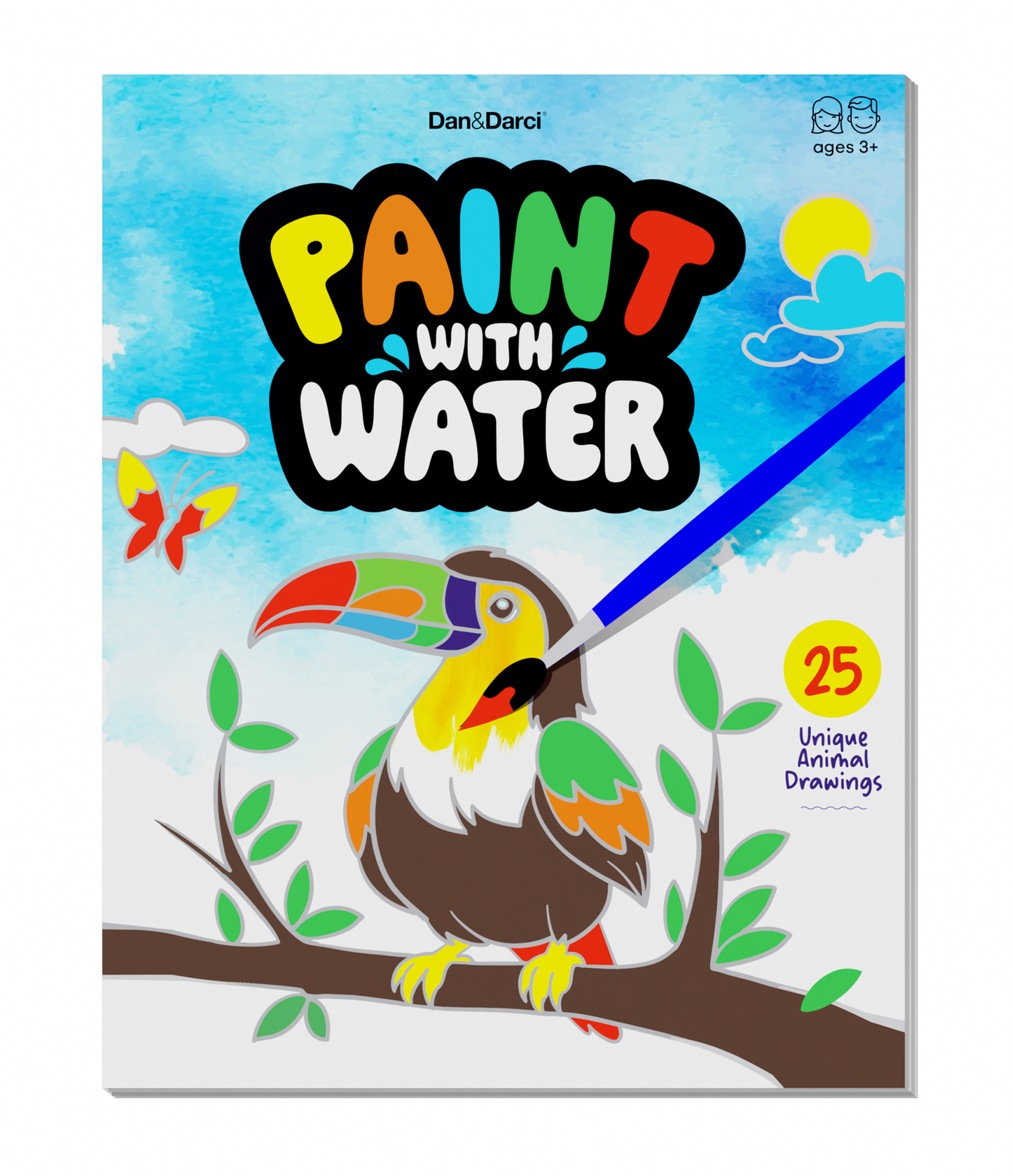 Dan&Darci Paint with Water Coloring Book For Kids