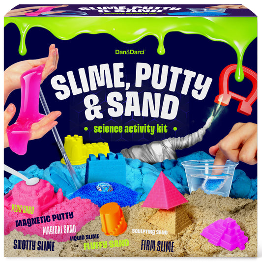 Dan&Darci Slime, Putty & Sand Sensory Science Activity Kit
