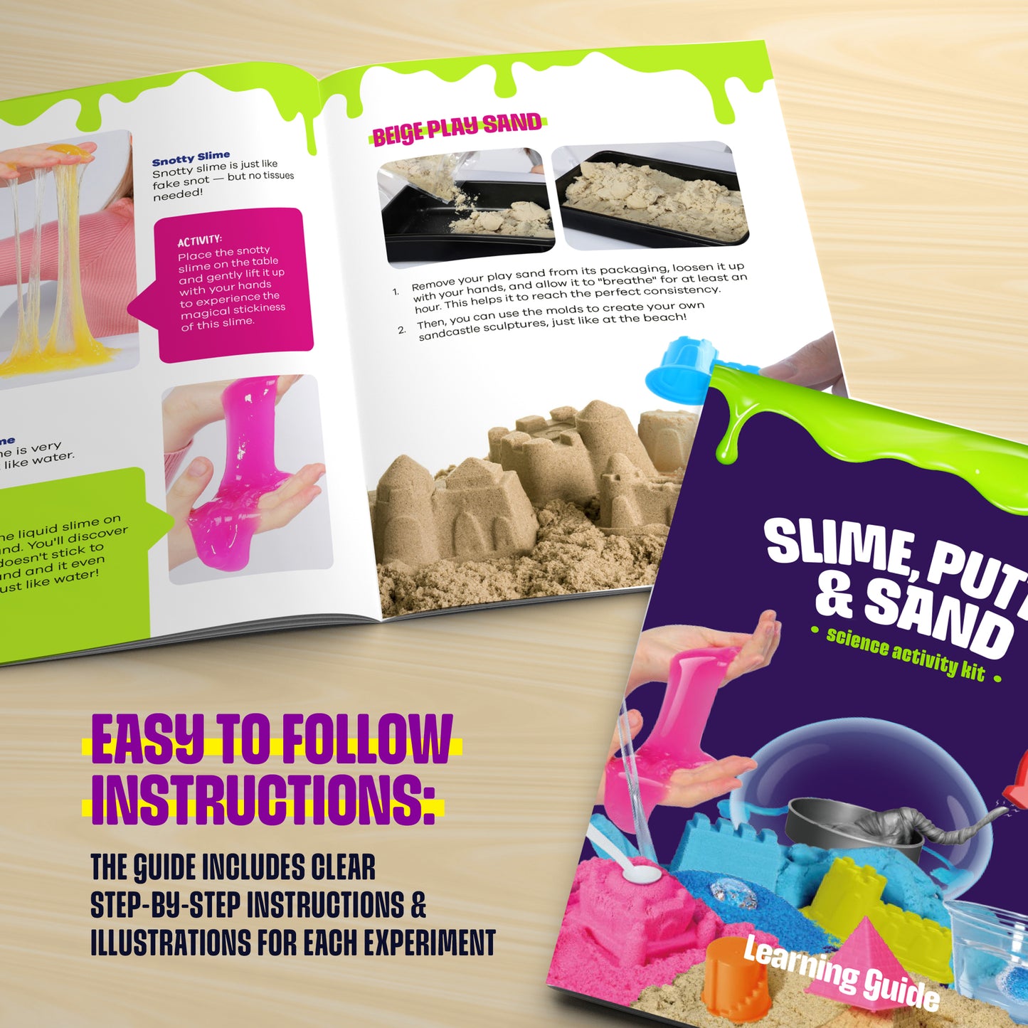 Dan&Darci Slime, Putty & Sand Sensory Science Activity Kit