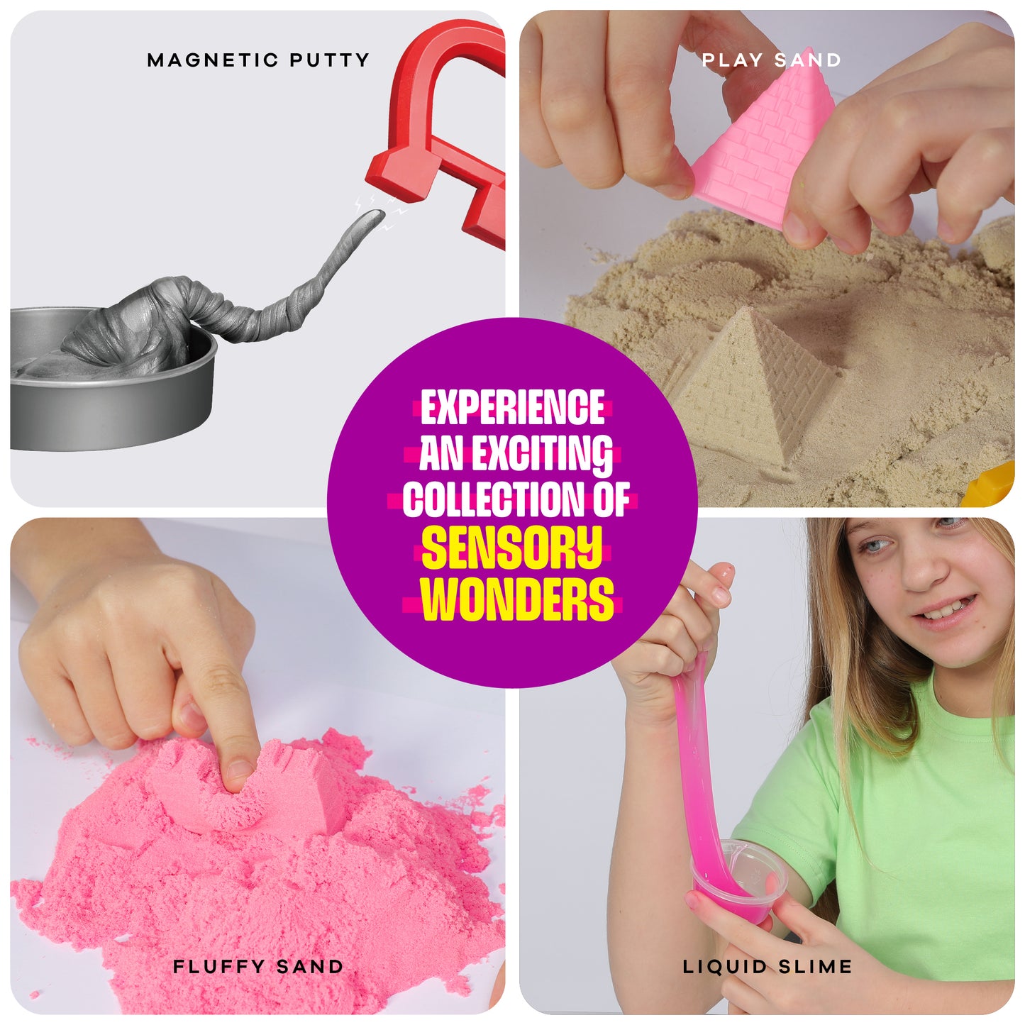 Dan&Darci Slime, Putty & Sand Sensory Science Activity Kit