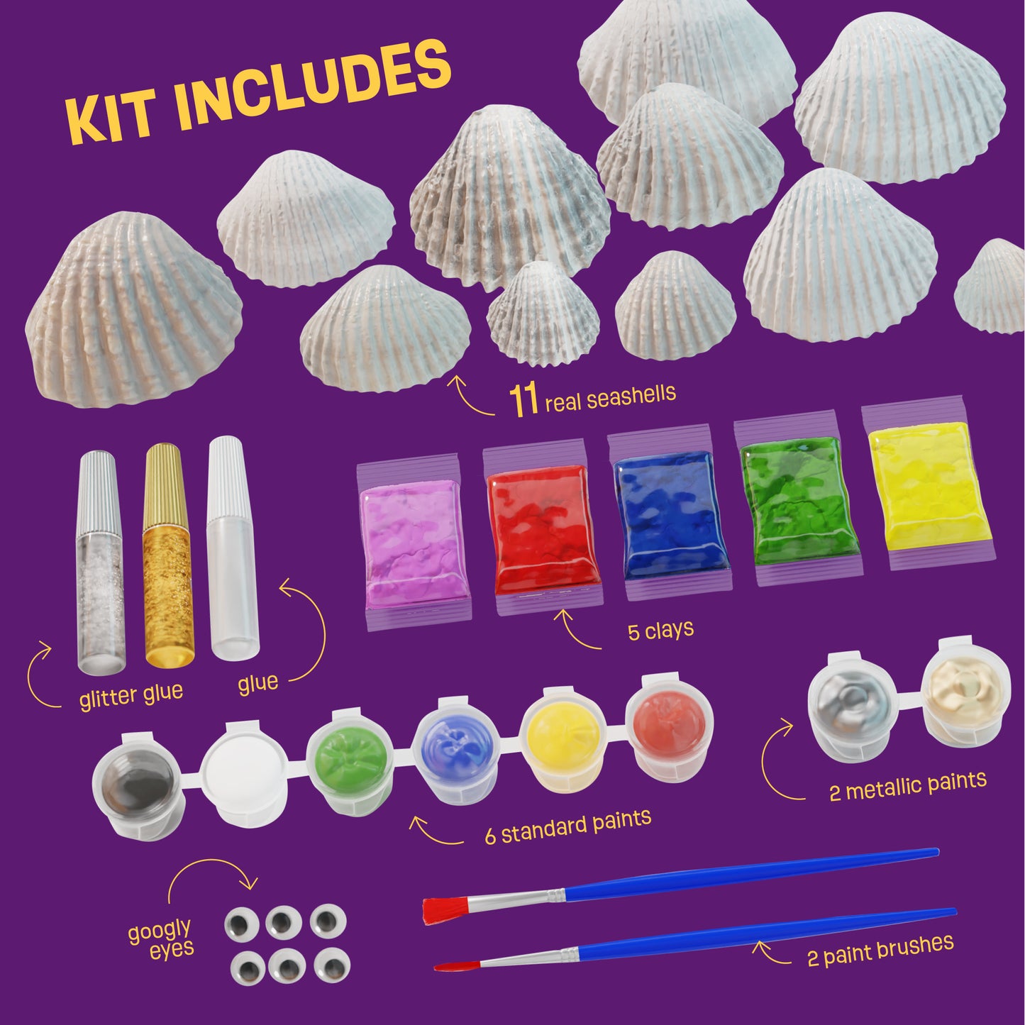Dan&Darci Sea Shell Painting Craft Kit