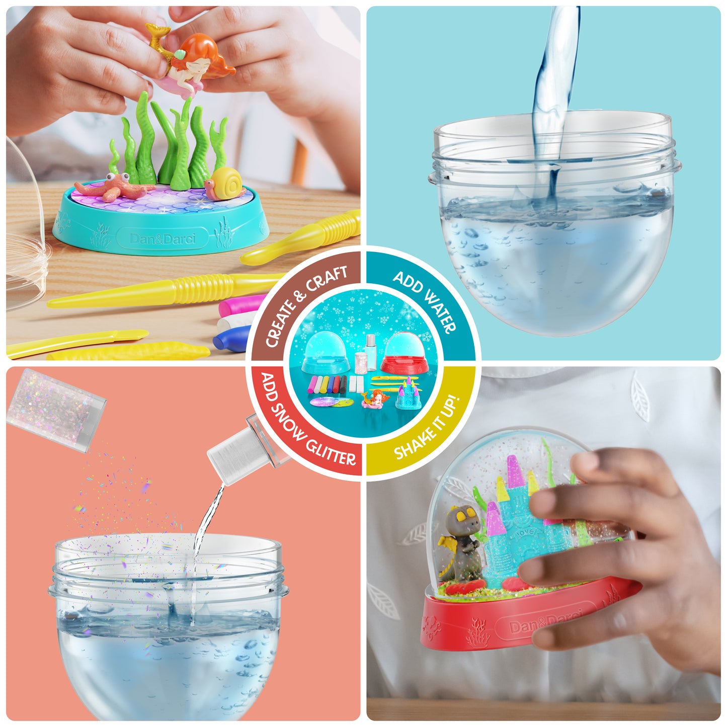 Dan&Darci DIY Snow Globe Making Kit for Kids