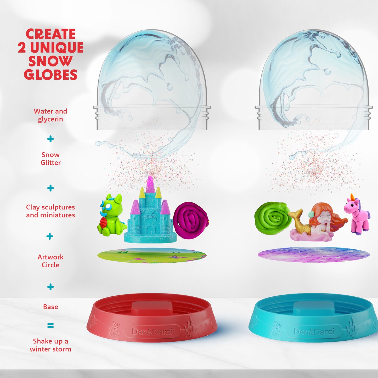 Dan&Darci DIY Snow Globe Making Kit for Kids